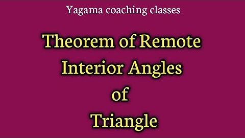 Triangles Class9th Remote Interior Angles theorem। Geometry।Imp Theorem