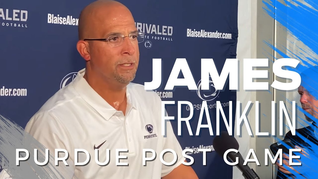 James Franklin discusses Sean Clifford's late-game heroics | Penn State vs  Purdue | #WeAre - YouTube
