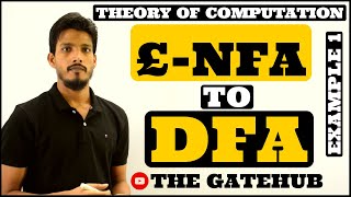 Epsilon NFA  to DFA Example 1 | epsilon NFA to DFA | TOC | Automata Theory