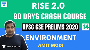 L14: India and Climate Change | Crack UPSC CSE/IAS 2020 | Prelims 2020 Crash Course