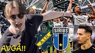 [AIK - Sirius 1-3] Vi ska INTE ha folk från Uppsala som firar här, PINSAMT!!