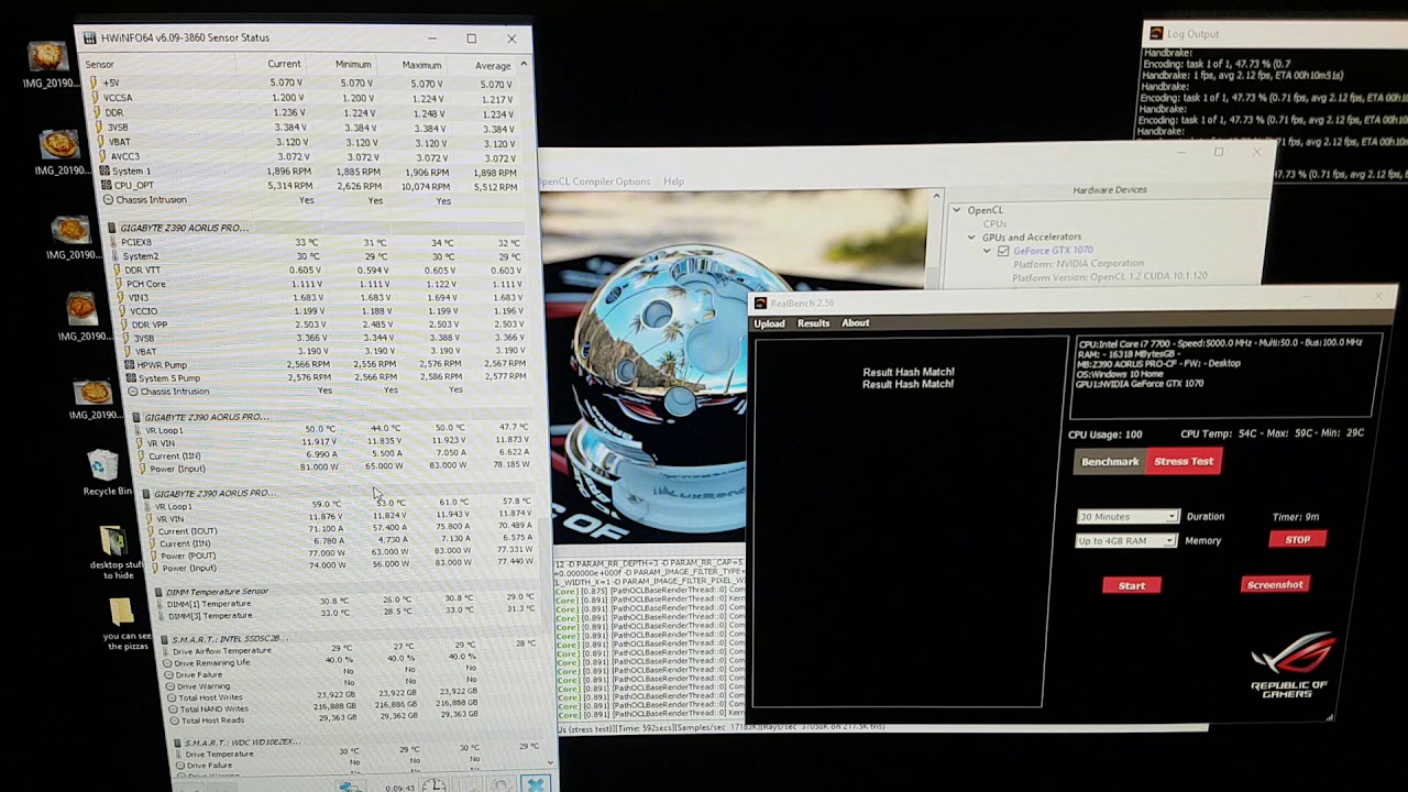 i7 9700K @ 1.12v 5ghz all-core - Stress Test