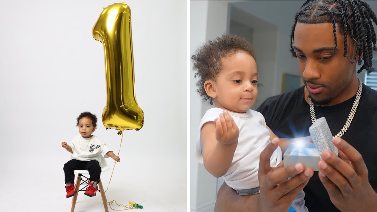 OUR SON TAKES HIS 1 YEAR PHOTOSHOOT AND WE SURPRISED HIM WITH AN EARLY BIRTHDAY GIFT *EMOTIONAL*