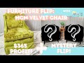 | Thrift Flip | MCM Velvet Chair | $365 Profit | MYSTERY RETRO FLIP | FURNITURE FLIPPING TEACHER |