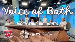 May 29, 2026 Video Announcements