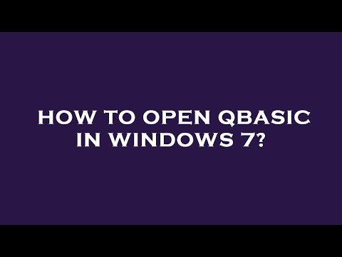 How to open qbasic in windows 7?
