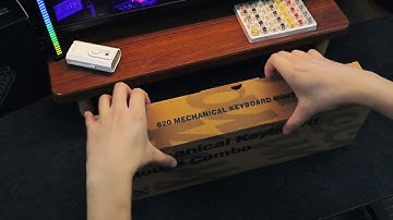 Typewriter Mechanical Gaming Keyboard and Mouse combo open box