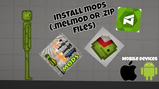 How to put mods in Melon Playground on mobile(.zip and .melmod files)😯