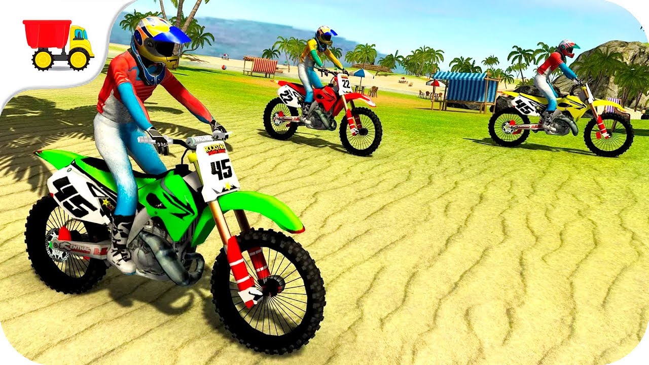 Bike Racing Games - Beach Water Surfer Bike Racing - Gameplay Android & iOS free games
