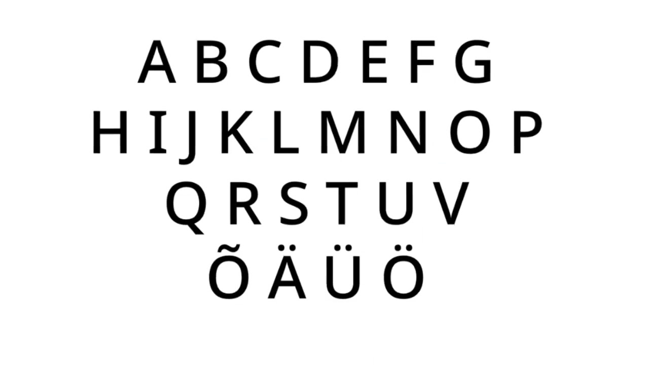 Estonian Alphabet Song YouTube Estonian Alphabet Song YouTube