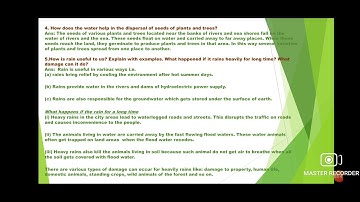 CHAPTER 14: WATER AWARENESS QUESTION ANSWERS  CLASS 6