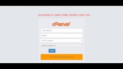 DOWNLOAD NOW CPANEL CREATOR SCRIPT 2018 BEST