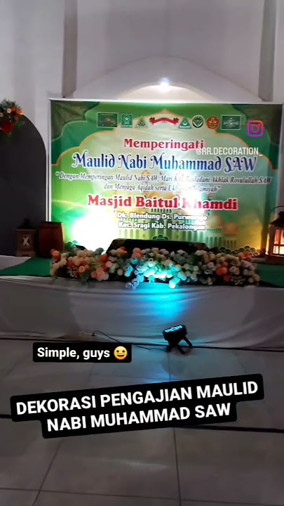 Simple, guys 😀. . Dekorasi pengajian Maulid Nabi Muhammad SAW 😀. .