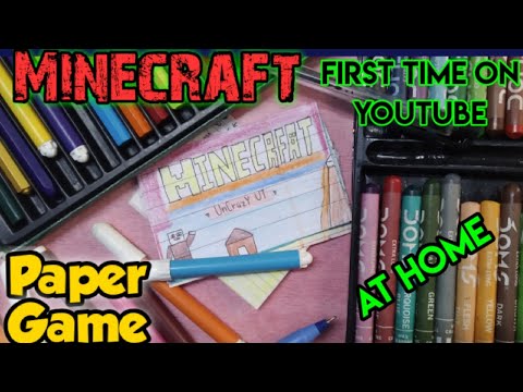 Minecraft Paper Game, Paper Craft - Minecraft, How to make paper game  at home