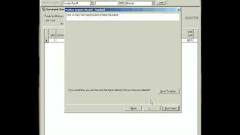 Basic Product Import in QuoteWerks