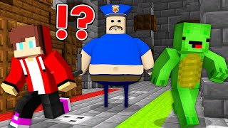 JJ and Mikey Escape From Angry POLICE MAN in Minecraft Security Jail by Maizen