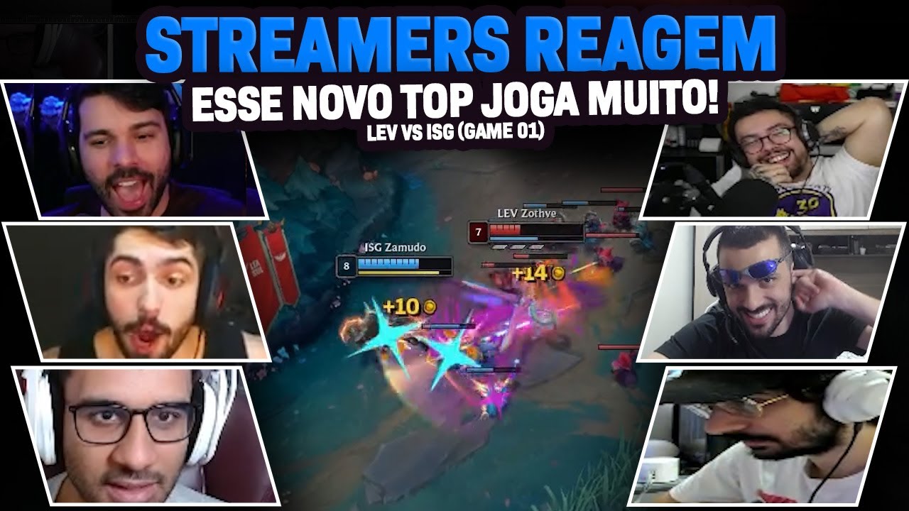 STREAMERS REAGEM: O NOVO TOP DA ISURUS É MUITO BOM! | GAME 01 - ISG vs LEV