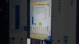How to unlock all lessons in Typing Master 11 registration key  🖥#shortsviral #typingmaster#shorts.