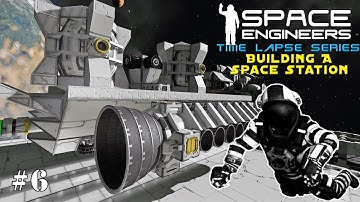 Space Engineers Time Lapse Series: Building A Space Station - Creating A Modular Cargo Ship EP6