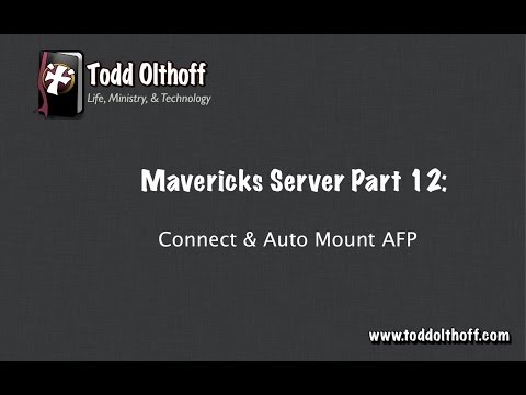 Mavericks Server Part 12: Connect & Auto Mount AFP