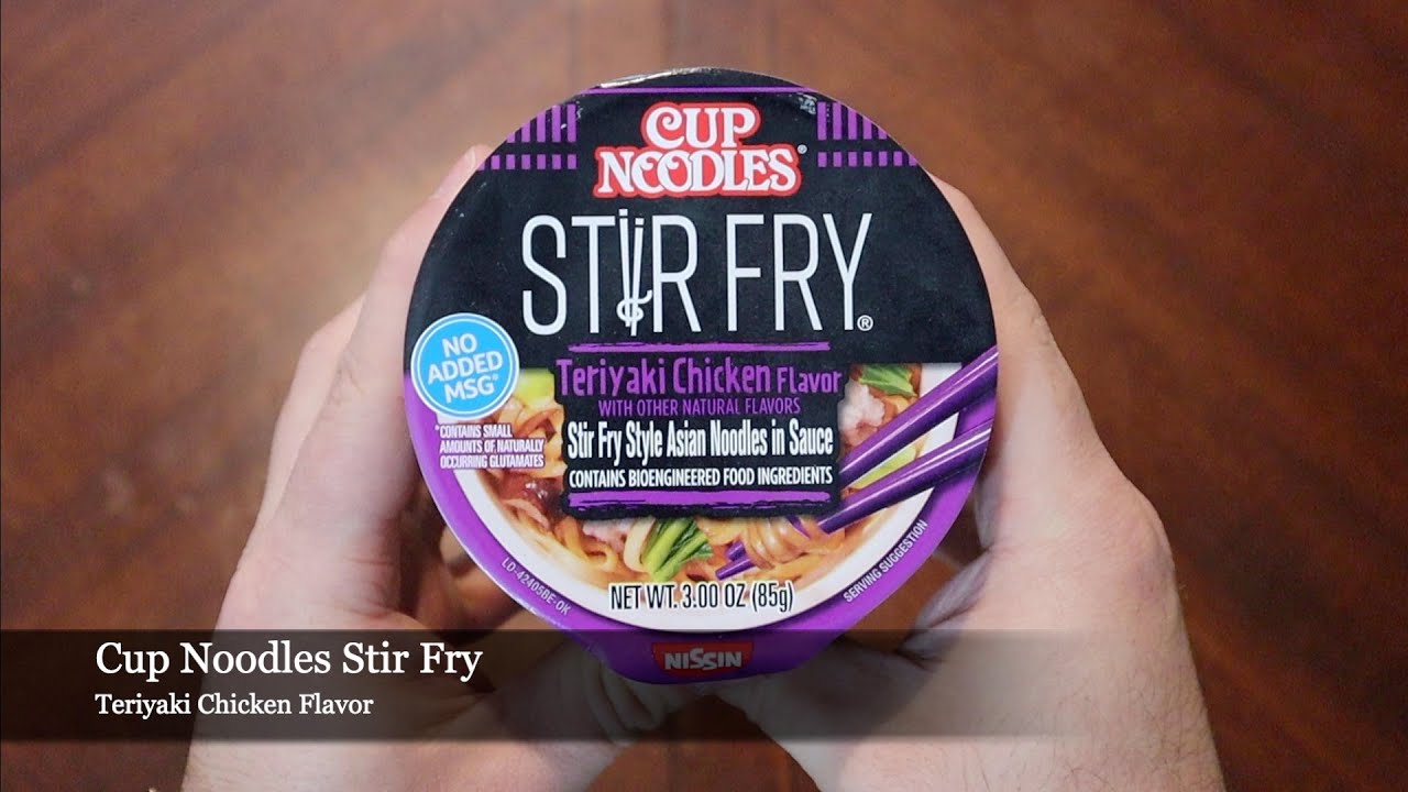 Cup Noodle Stir Fry Teriyaki Chicken Flavor YouTube