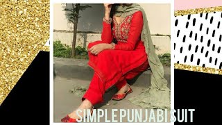 How to stitch punjabi salwar suit Simple punjabi suit cutting and stitching (part1 kameez)