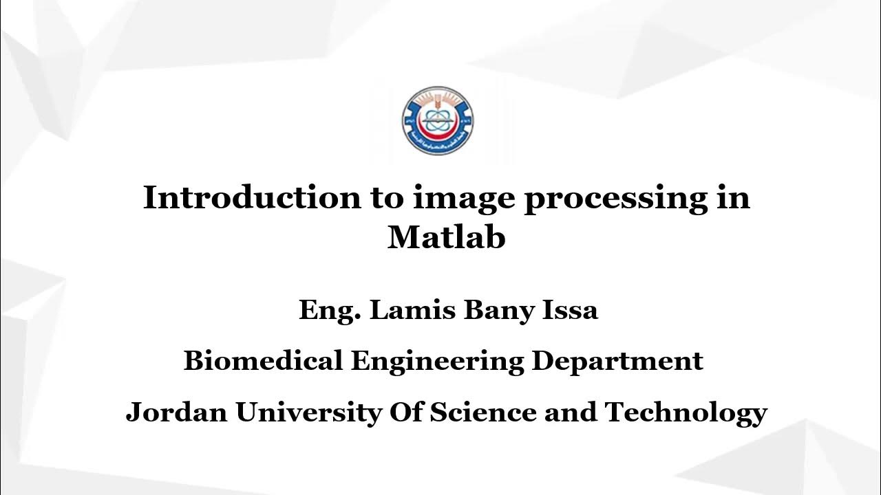 Introduction to image processing in matlab (معالجة الصور باستخدام ...