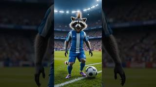 Raccoon Just Pulled Off the Craziest Soccer Move #minecraft #skills #shorts