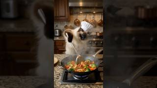 🍜 Chef Cat returned… and somehow cooks even harder now 🐾🔥 #shorts #funny #cat