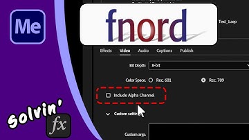 Missing Alpha Channel option when using FNord for WebM in Media Encoder - SOLVED