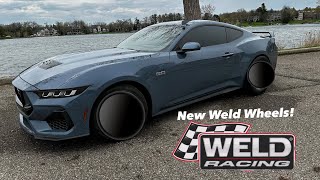 2024 Mustang Gt on Full Set Of Weld Drag Wheels!! + Whipple Update!