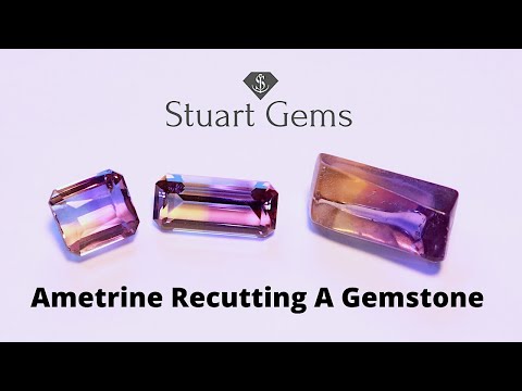 Recutting a Ametrine gemstone