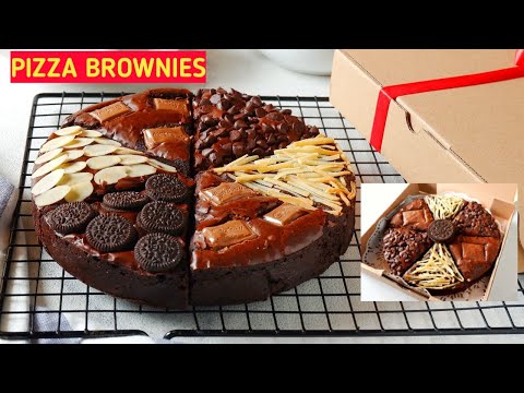 BROWNIES PIZZA || PIZZA BROWNIES || BROWNIES PANGGANG || FUDGY BROWNIES ||SHINY CRUST