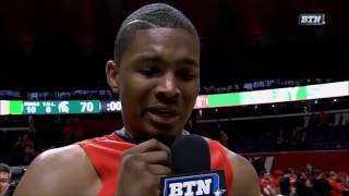 Malcolm Hill [Illinois] gets emotional in post-game interview