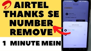 Airtel thanks app se number remove kaise kare | how to remove number from airtel thanks app