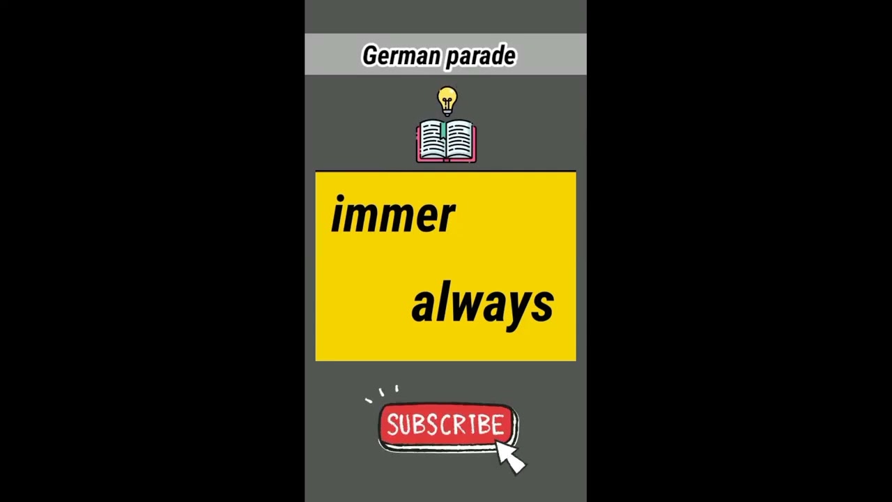 German adverbs for beginners | always | 