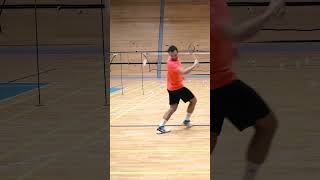 Badminton trickshot behind the back