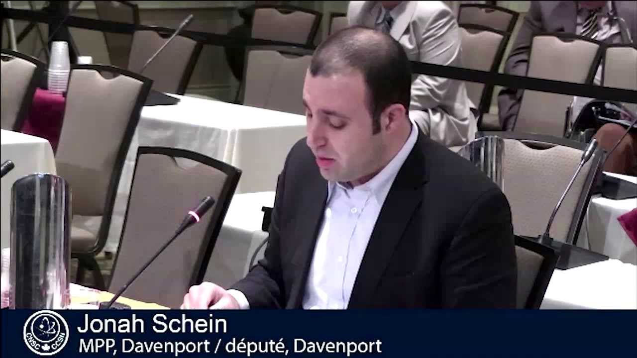 Presentation by Jonah Schein, Member of Provincial Parliament for Davenport