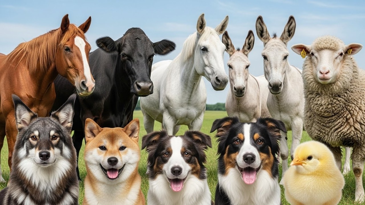 Farm Animal Sounds Collection: Cow, Goat, Sheep, Pig, Duck, Chicken, Dog, Cat