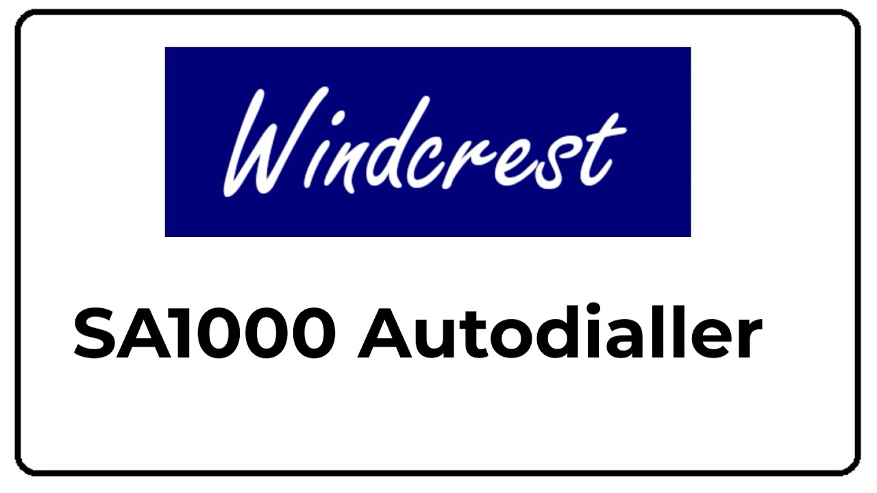 SA1000 Autodialler