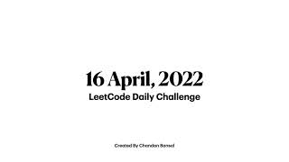 LeetCode Daily Challenge for 16 April, 2022 || Convert BST to Greater Tree