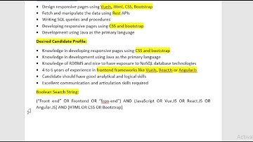 How to understand Job Description and Make boolean Search String Part 38 | Frontend developer JD |