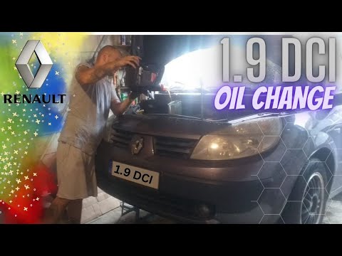 Renault Oil Change 1.9 DCI Grand Scenic 2 ,Ölwechsel ,Changement d'huile ,troca de oleo ,Cambio olio