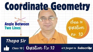 Class 10 Coordinate Geometry (Angle Between Two Lines)