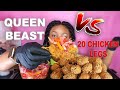 20 FRIED CHICKEN LEGS CHALLENGE  BY BLOVESLIFE + PIKLIZ (CHICKEN MUKBANG)| QUEEN BEAST