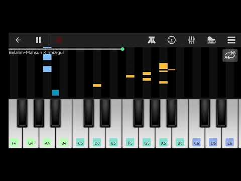 Belalim - Mahsun Kirmizigul | Easy Mobile Piano Tutorial