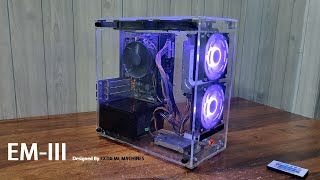 Transparent PC Case  Extreme Machines EM3 R1 preview with Cooler Master SickleFlow120 RGB Gaming PC