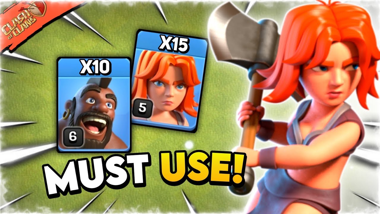 TH10 Valkyrie + Hog Rider Attack Strategy Best Th10 Attack Strategy 2023 Clash of Clans
