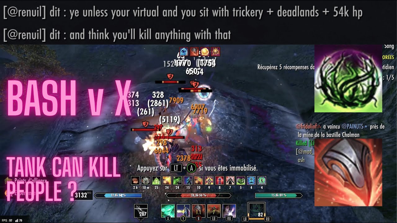 ESO PvP SOLO 1vX BASH TANK BULLYING GROUPS [U47]