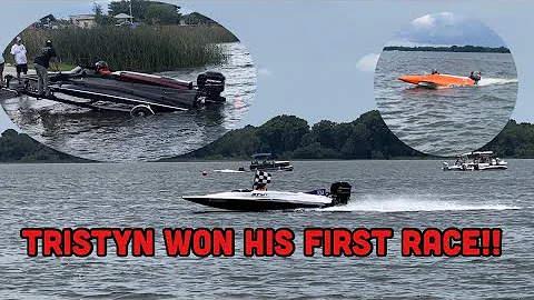 Outboard drag boat racing Lake Dora tavares florid...